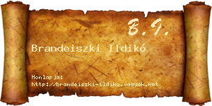 Brandeiszki Ildikó névjegykártya