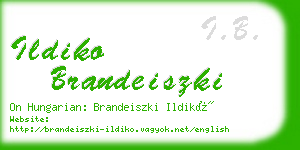 ildiko brandeiszki business card